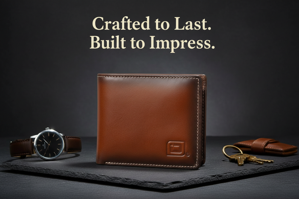 Mens RFID 10 Slot Bifold Wallet with ID Window