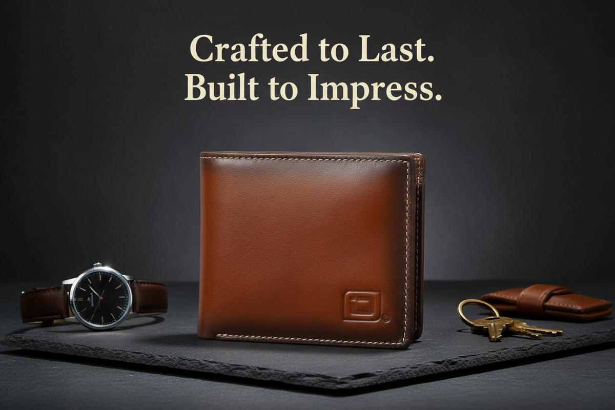 Mens RFID 10 Slot Bifold Wallet with ID Window